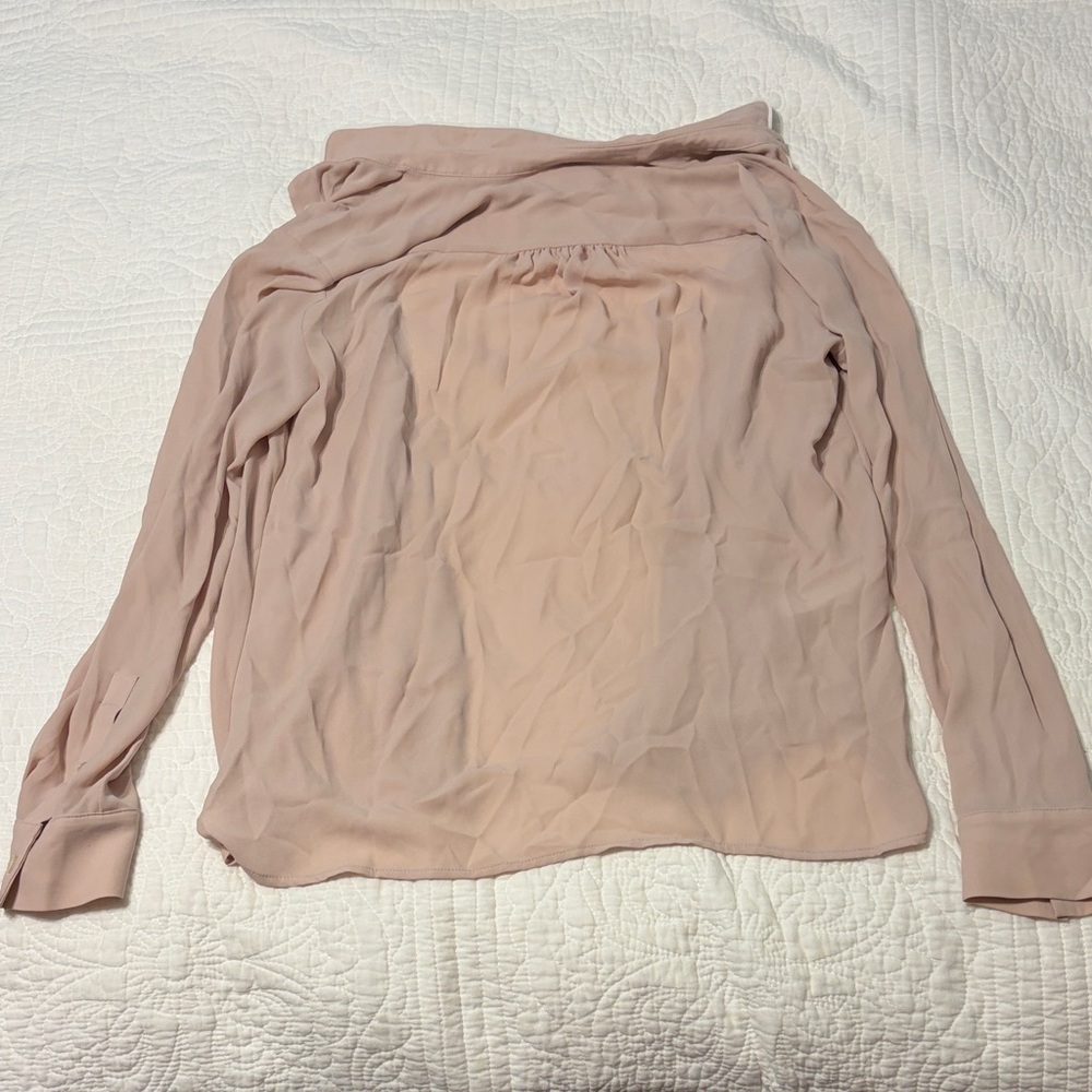 Loft Blush Button-Down Blouse - image 3